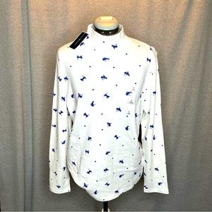 Karen Scott mock turtleneck winter cats